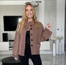 Suzett kardigán aranybarna – Lezser, zsebes kardigán – Innova Fashion